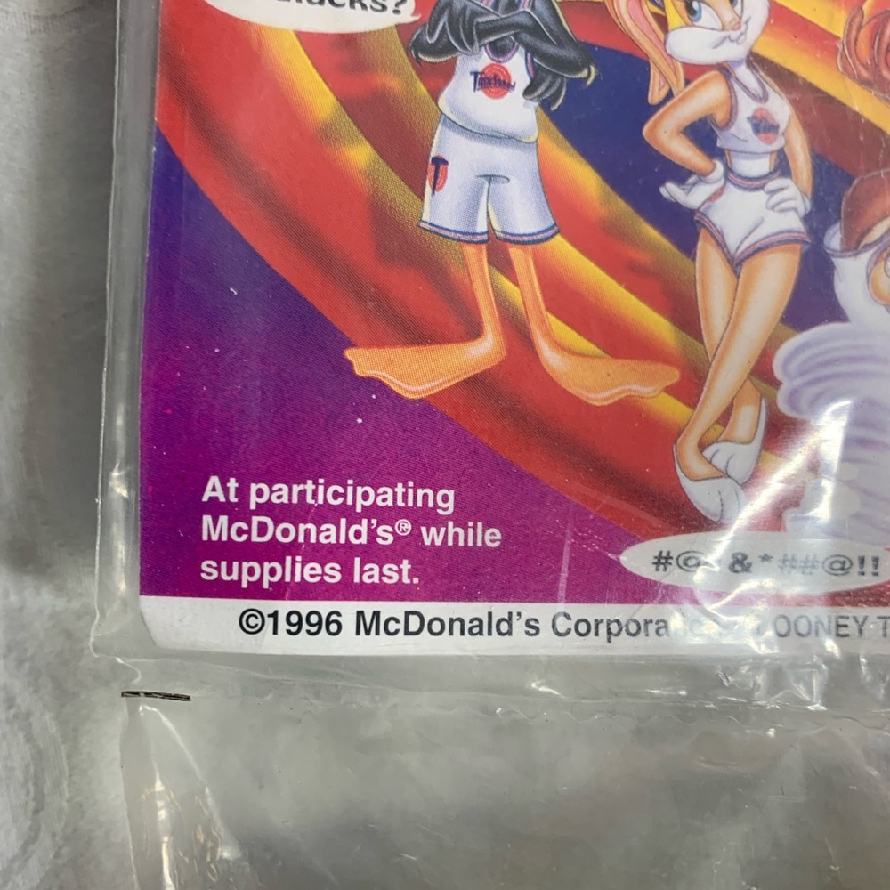 NIP Vintage McDonald’s Space Jam Monstars Blanko Plush Blue Jordan Warner Bros - Picture 5 of 5